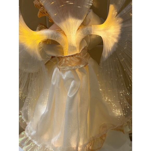 Angel Fiber Optic Tree Top Table Piece Porcelain Color Changing 14” Christmas - Picture 9 of 15